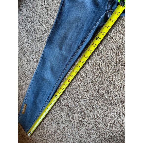 Judy Blue 70s Patch Skinny Fit Jeans Mid Rise Denim Retro Revival Boho Eclectic - Picture 5 of 8